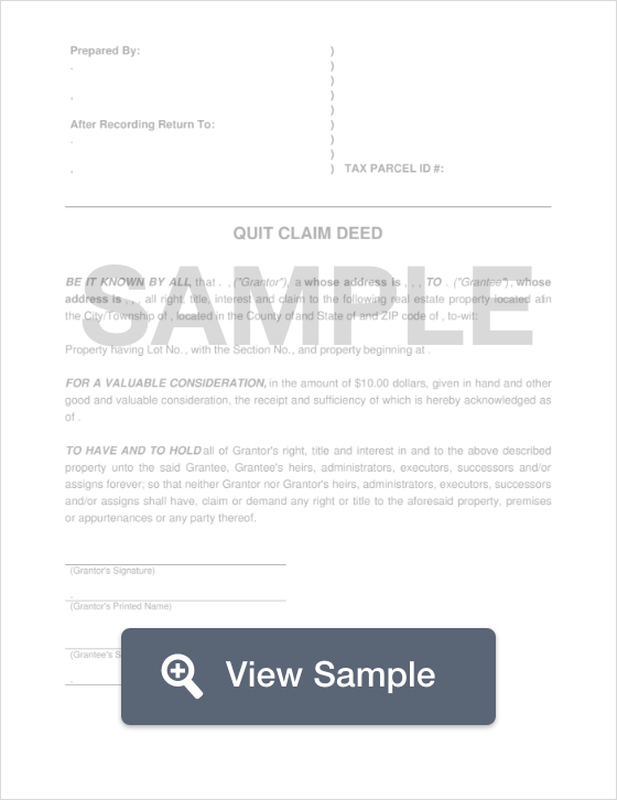 Texas Quit Claim Deed